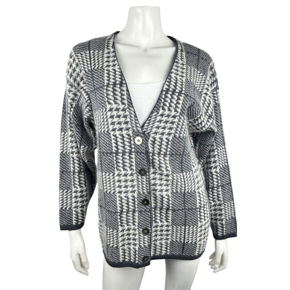 Parkhurst Cardigan Angora Wool Blend Geometric Canada Womens M Cozy